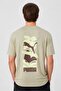 Men Beige Graphic Print Relaxed Fit T-Shirt - 4