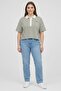 Women Spread Collar Short Sleeve Stripe Polo Shirt, Multicolor - 2