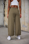 Women's Dirty Stitch Detailed Design Loose Trousers - 2