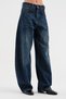 Women's Balloon Fit Design Jeans with Lace-Up Detail on the Back