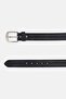 Men Genuine Leather Semi Formal Pin Buckle Belt, Black - 2