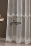 Embroidered Skirt with Dot Pattern 1/3 Sik Pleated Tulle Curtain Suitable for Every Room Ready-Made Tulle with Cornice Buttons - 2