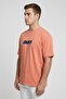 Men Crew Neck Short Sleeve Graphic Print T-Shirt, Old Rose - 3