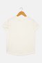 Kids Girl Crew Neck Short Sleeve Graphic Print T-Shirt, Cream - 3
