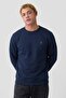 Navy Blue Oversize Cotton Men's Sweatshirt