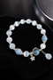 Blue Beaded Bracelet Silver Color Bracelet with Star Figure - 6