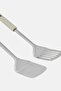 2 Pieces Turner And Slotted Turner Spatula Set, Off White - 3