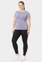 Women Sportswear Fit Short Sleeve Training T-Shirt, Heather Purple - 2