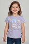 Toddlers Girl Crew Neck Short Sleeve Graphic Print T-Shirt, Lavender