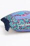 Bohemian Geometric Mosaic Floral Light Blue Fringed Decorative Throw Pillow Cover - 5