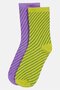 Women 2 Pairs Metallic Ankle Socks, Multicolor