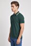 Men Classic Fit Embroidered Logo Short Sleeve Polo Shirt, Dark Green - 3