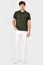 Men Classic Fit Brand Logo Short Sleeve Polo Shirt, Olive - 2