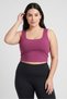 Women Sportswear Fit Sleeveless Training Crop Top, Burgundy