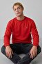 Red Oversize Cotton Men's Sweatshirt - 3