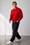 Red Oversize Cotton Men's Sweatshirt - 5