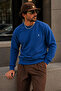 Indigo Loose Fit Comfortable Men's Sweatshirt - 6