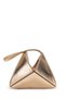 Geometric Cut Patent Leather and Suede Detailed Women's Crossbody Bag Dream Gold Patent Leather - 5