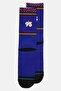 x NBA Men Embroidered Logo Crew Sock, Purple - 2