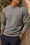 Knitted Long Sleeve Gray Men's Sweatshirt - 6
