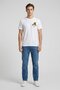 Men Crew Neck Short Sleeve Graphic Print T-shirt, White - 2