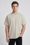 Men Crew Neck Short Sleeve Embroidered Logo T-Shirt, Grey