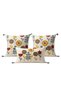 Flora Ritim Punch Embroidered 3-Piece Throw Pillow Cover Set 2 Pieces 42X42 cm + 1 Piece 35X55 cm - 6