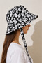 Women's Floral Patterned Tie-Up Bucket Hat – Beach Hat, Sun Protection, Compatible with Sun Hats - 4