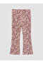 Pink Floral Spanish Flare Girls Leggings - 3