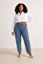 Women's Plus Size Blue Mom Jeans - 5