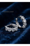 Brass Silver Color Large Zircon Stone Detailed Earrings
