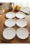 6 Pieces White Melamine Medium Serving Plate 20 cm Shallow Plate Affordable Plate for Daily Use - 2