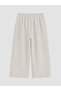 Gray Elastic Waist Girls' Thick Sweatpants - 5