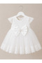 Baby Girl White Lace Tulle Evening Dress with Big Bow Special Occasion Dress 9996 - 2