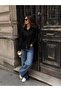 Women's 100% Cotton Waist Cuffed Hidden Button Long Sleeve Classic Oval Skirted Shirt - 4