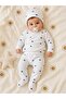 3-Piece Newborn Baby Set: Double-Breasted Snap Top with Gloves - Bottom with Booties - Hat 100% Cotton - 5
