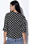 Women's Polka Dot Oversize Blouse 1543 - Black - 4
