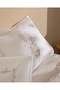 Chapele Double 100% Cotton Ranforce Printed Elastic Sheet Duvet Cover Set - Beige - 6
