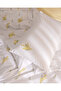 Yvette Double 100% Cotton Ranforce Printed Elastic Sheet Duvet Cover Set - Yellow - 4
