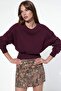 Busem Women's Short Crew Neck Sweatshirt