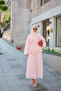 Women's Gold Shepherd Button Detail Lined Suit Pink - 2