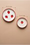 Presentation Set Strawberry Patterned Red Edged Decorative Breakfast Dessert and Pastry Serving Plate 4 Pieces - 5