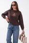 Women's Three-Thread Sweatshirt with Embroidered Text on the Front 255366 - 265125 - 3