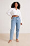 Women's Plus Size Ice Blue Mom Jeans - 3