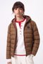 Women's Brown Hooded Puffer Coat Warm Water Repellent Windproof Winter Coat