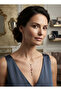 Brass Chain Pink Gold Color Zircon Stone Y Necklace - 2