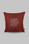 Embroidered Moss Patterned Decorative Piping Edged Water Repellent Fabric Orange 45*45 cm Triple Throw Pillow Cover Set Boat - Garden - Balcony - 2
