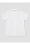 Girls Short Sleeve Collared Shirt- White - 4