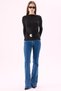 Crep Women's Viscose Fabric Boat Neck Draped Buckle Detailed Long Sleeve Blouse - 5