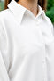 Women's White Classic Satin Shirt (100% Satin Fabric) - 5
